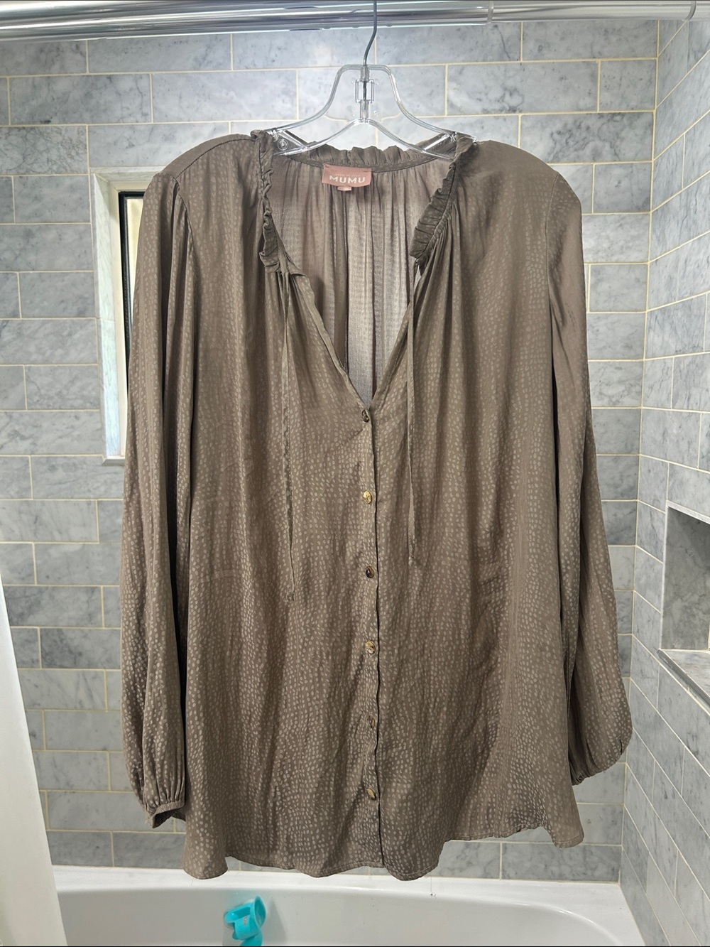 Show Me Your MuMu Alicia Tunic taupe polka dots size medium
